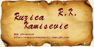 Ružica Kamišević vizit kartica